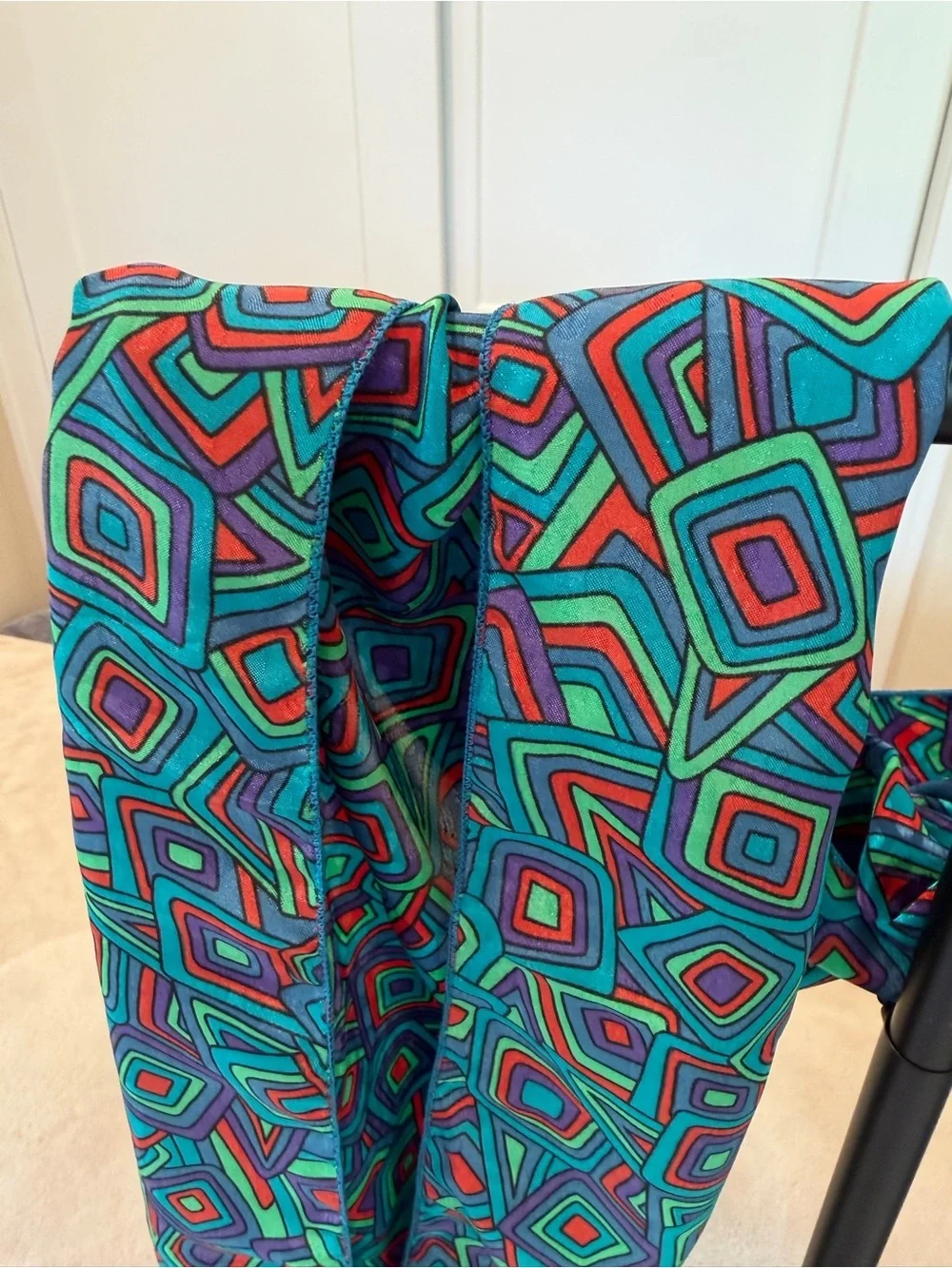 Vibrant Geometric Blue Teal Scarf